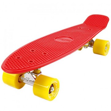 FunTomia® Mini-Board Skateboard und Tragetasche in Rot mit gelben Rollen