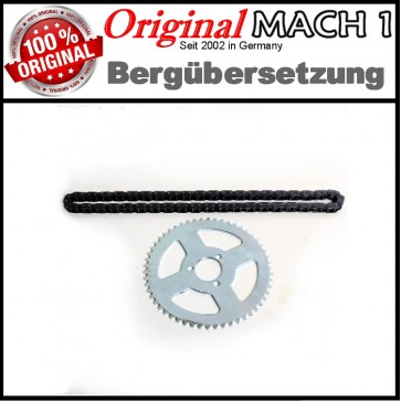 Bergübersetzung für E-Scooter mit dicker Kette T8F ( 1x 54er Ritzel 1x 42-Glieder-Kette)