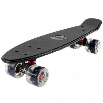 FunTomia® Mini-Board schwarz mit Big Wheel LED Rollen und ABEC11 Kugellager 