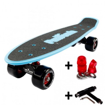 FunTomia® Mini-Board Blau mit Big Wheel Rollen und ABEC11 Kugellager inkl. 1x T-Tool+Lenkgummis