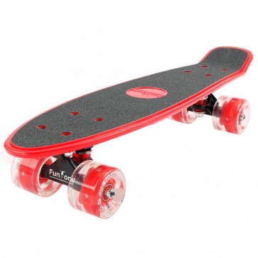 FunTomia® Mini-Board Rot mit Big Wheel LED Rollen und ABEC11 Kugellager 