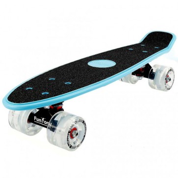 FunTomia® Mini-Board Blau mit Big Wheel LED Rollen und ABEC11 Kugellager 