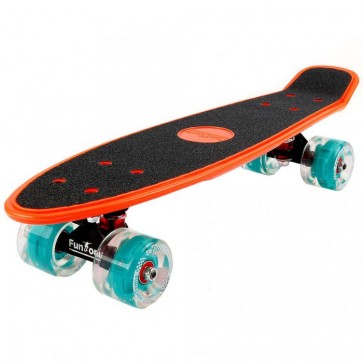 FunTomia® Mini-Board orange mit Big Wheel LED Rollen und ABEC11 Kugellager 
