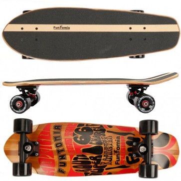 Cruiser Skateboard aus 5-lagigem kanadischem Ahornholz und 2 Lagen Bambusholz