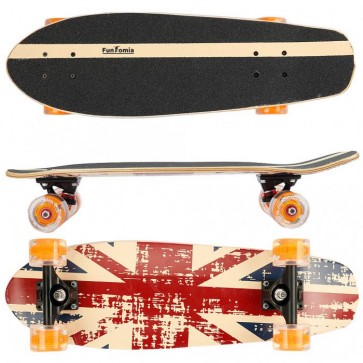 Cruiser Skateboard mit LED Rollen aus 7-lagigem kanadischem Ahornholz