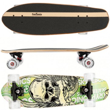 Cruiser Skateboard mit LED Rollen aus 7-lagigem kanadischem Ahornholz