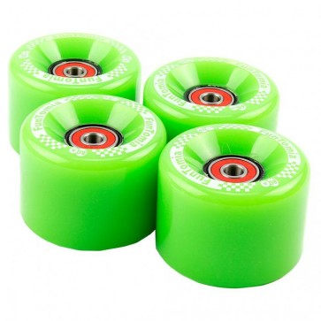 4x FunTomia® Big Wheels Rollen 65x45mm 80A für Mini-Board/Skateboard inkl. Mach1® Kugellager