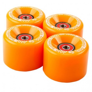 4x FunTomia® Big Wheels Rollen 65x45mm 80A für Mini-Board/Skateboard inkl. Mach1® Kugellager