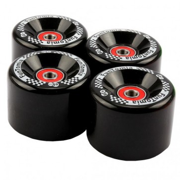 4x FunTomia® Big Wheels Rollen 65x45mm 80A für Mini-Board/Skateboard inkl. Mach1® Kugellager