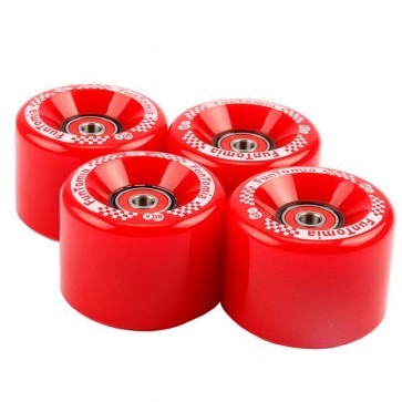 4x FunTomia® Big Wheels Rollen 65x45mm 80A für Mini-Board/Skateboard inkl. Mach1® Kugellager