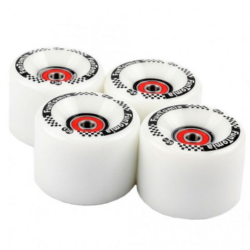 4x FunTomia® Big Wheels Rollen 65x45mm 80A für Mini-Board/Skateboard inkl. Mach1® Kugellager