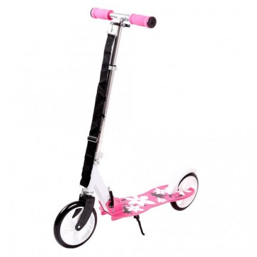 FunTomia® Kickscooter Kinderroller Scooter Roller Cruiser Kick Jump Cityroller in pink Blume