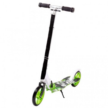 FunTomia® Kickscooter Kinderroller Scooter Roller Cruiser Kick Jump Cityroller in grün/Totenkopf