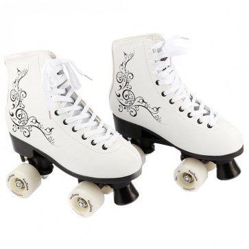 Rollschuhe Discoroller FunTomia ABEC-7 Kugellager Skater Weiß Größe 30