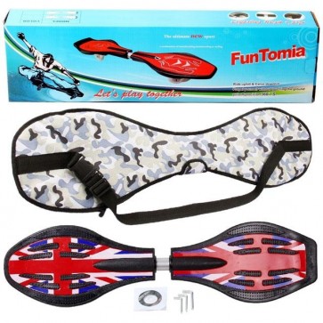 FunTomia® Waveboard mit LED-Rollen 2RS Mach1 Kugellager in Farbe  England