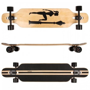  FunTomia® Freerider Longboard 9 Lagen Ahornholz in Farbe Veronika + T-Tool