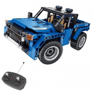 Qihui 8019  Blaues Rally Auto / Pick Up - 353 Klemmbausteine