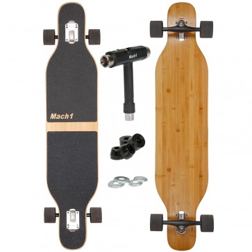 Mach1 Bambus Longboard mit Keramik Kugellager