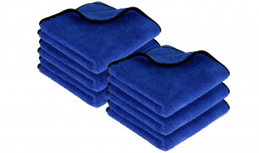 6 Stück Premium Mikrofasertücher 40x40 cm mit 600g/m² (blau)