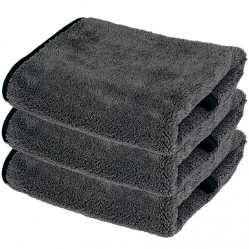 3 Stück Premium Mikrofasertücher 40x40 cm mit 600g/m² (anthrazit)