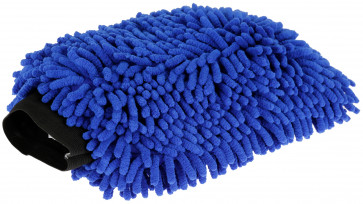 Mikrofaser Auto-Waschhandschuh - schonende Auto- & Motorrad Pflege (blau)