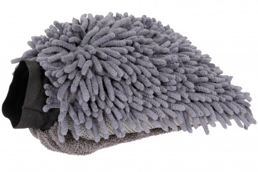Mikrofaser Auto-Waschhandschuh - schonende Auto- & Motorrad Pflege Einseitige Chenille (anthrazit)