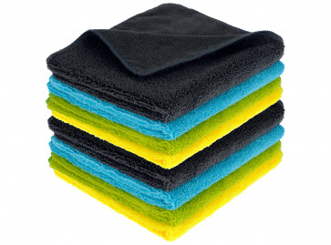 Mach1 8 Stück Premium 2-in-1 Mikrofasertücher 40 x 40 cm mit 400g/m²