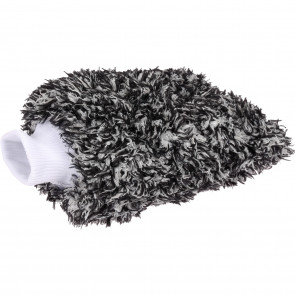 Mikrofaser Auto-Waschhandschuh - schonende Auto- & Motorrad Pflege (schwarz/weiss)