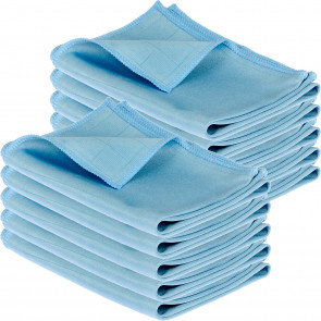 10 Stück Premium Glastücher 40x60 cm mit 200g/m² (hellblau)