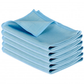5 Stück Premium Glastücher 40x60 cm mit 200g/m² (hellblau)