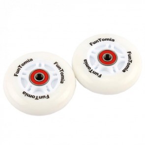 2X FunTomia LED Leuchtrollen für Waveboard inkl. ABEC-9 Kugellager 