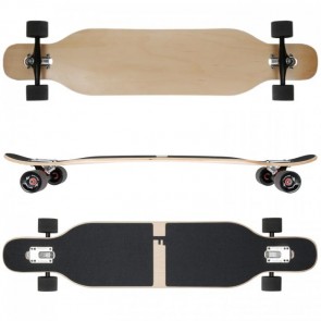 FunTomia Longboard mit 3 Flex Stufen Skateboard Drop Through Cruiser Design Blanko Ahornholz