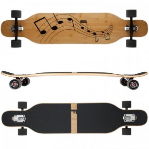 FunTomia Longboard Bambus/Ahorn - Design Musik Flex 3