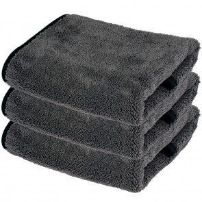 3 Stück Premium Mikrofasertücher 40x40 cm mit 600g/m² (anthrazit)