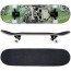 Skateboard mit ABEC-9 Kugellager / Design in Grün Totenkopf.